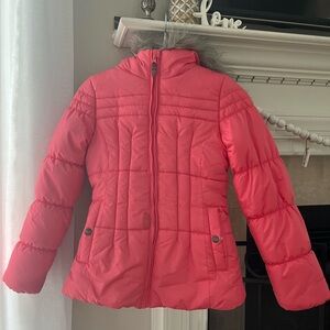 Puffy pink jacket- kids size s 7-8